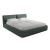 POLSTERBETT mit Bettkasten und Lattenrost 200x228 Grün - Schwarz/Grün, Kunststoff/Textil (180/200cm) - LaMiaSofa