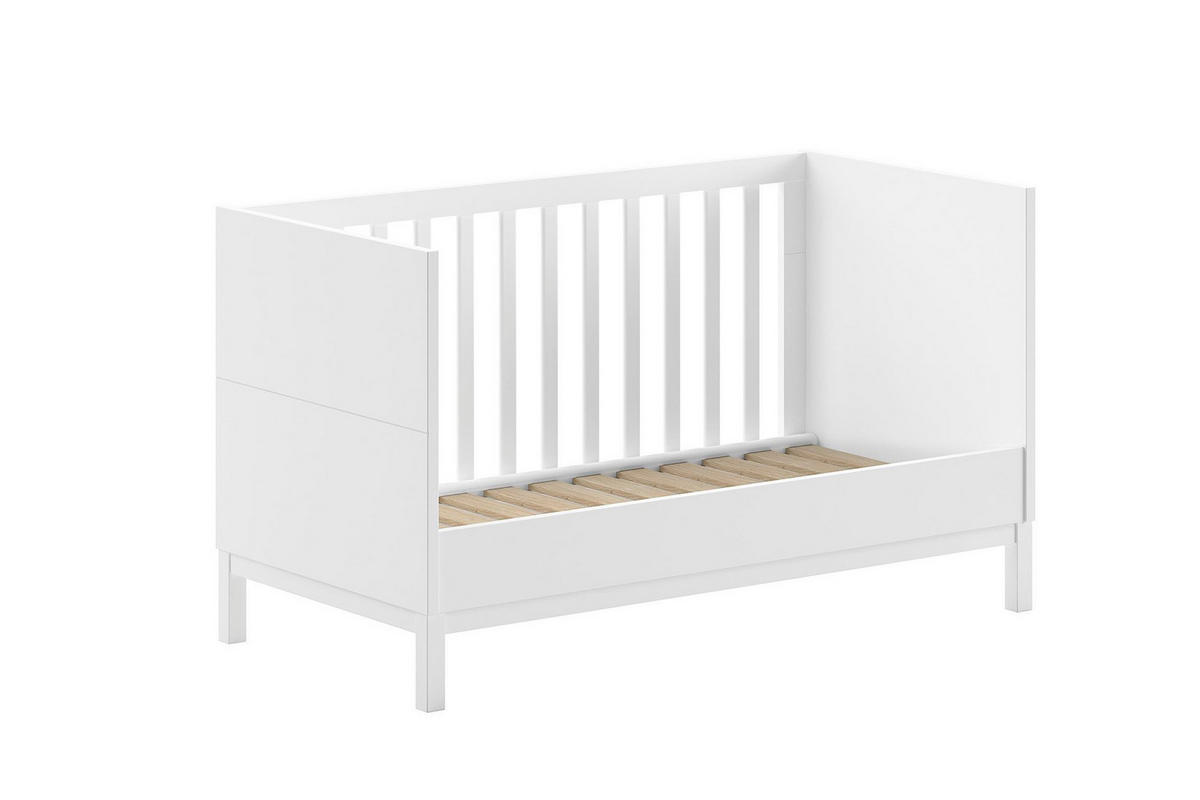 BABYZIMMER SET Keely Kiefer & MDF weiß Baby-/Juniorbett Wickelkommode - Weiß, Holz (74/85/145cm) - 58aufmkessel