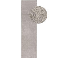 LÄUFER Tacoma Hellgrau 80x300 cm - Hellgrau, Textil (80/300cm) - benuta Nest