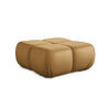 POUF Kunstleder Braun - Cognac/Schwarz, Leder/Kunststoff (95/41/95cm) - Makamii