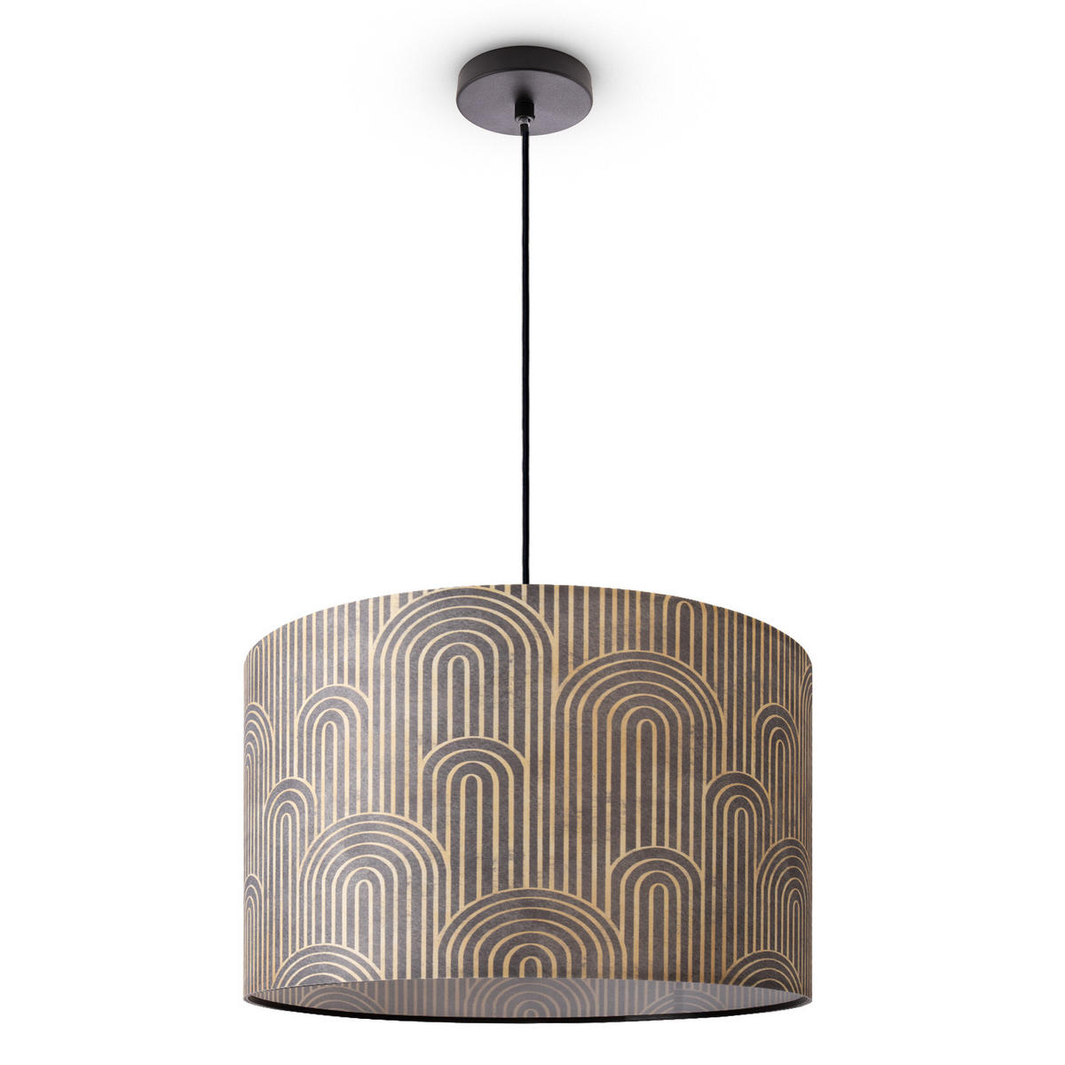 PENDELLEUCHTE Hugo Pd1 Pil 009 - Schwarz, Metall (45.5/45.5/27cm) - Paco Home