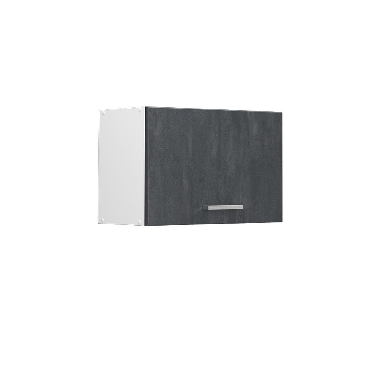 HÄNGESCHRANK R-Line Schwarz Beton 60 cm Flach - Schwarz/Weiß, Holzwerkstoff (60/40/31cm) - Vicco
