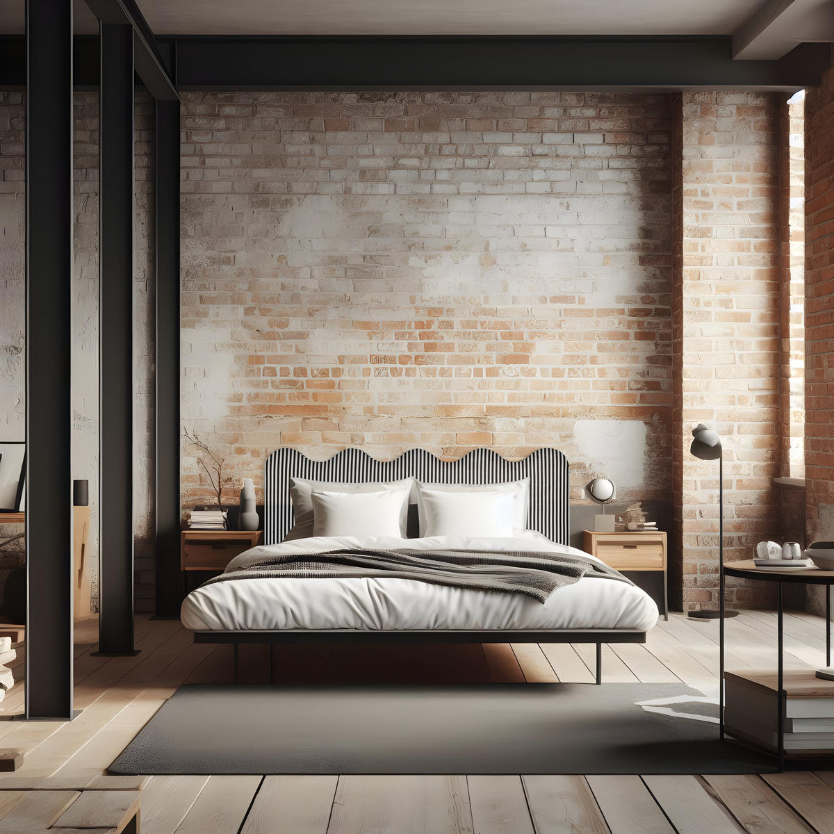 KOPFTEIL gewellt, weiß/schwarz 160x73,5cm - Weiß, Textil (160/74/3cm) - RNT By Really Nice Things