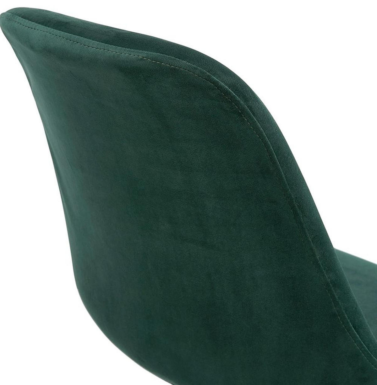 ESSZIMMERSTUHL Samtbezug mit Buchenholzgestell Vintage mit hoher Rückenlehne, Grün-Schwarz 48x56x84 cm - Schwarz/Grün, Buchenholz/Textil (48/84/56cm) - KADIMA DESIGN