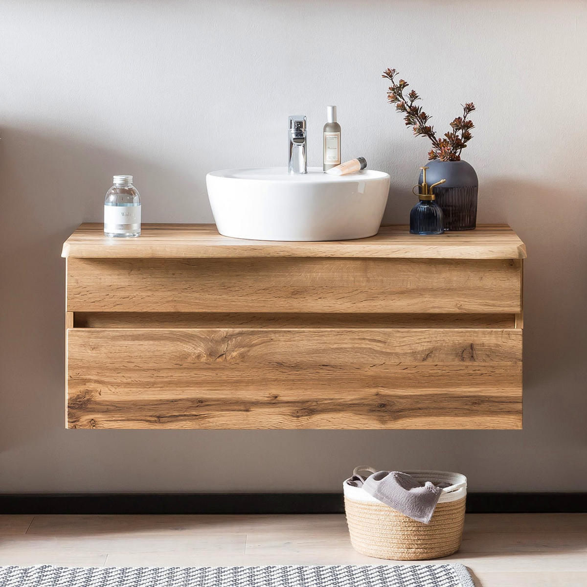 WASCHTISCH Vidago-03 - Braun, Holzwerkstoff (101/55/52cm) - Lomado