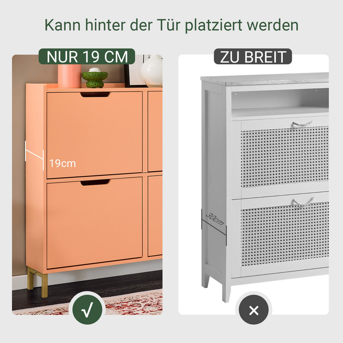 SCHUHSCHRANK Rosa - Rosa, Holzwerkstoff/Metall (100/90/19cm) - SoBuy