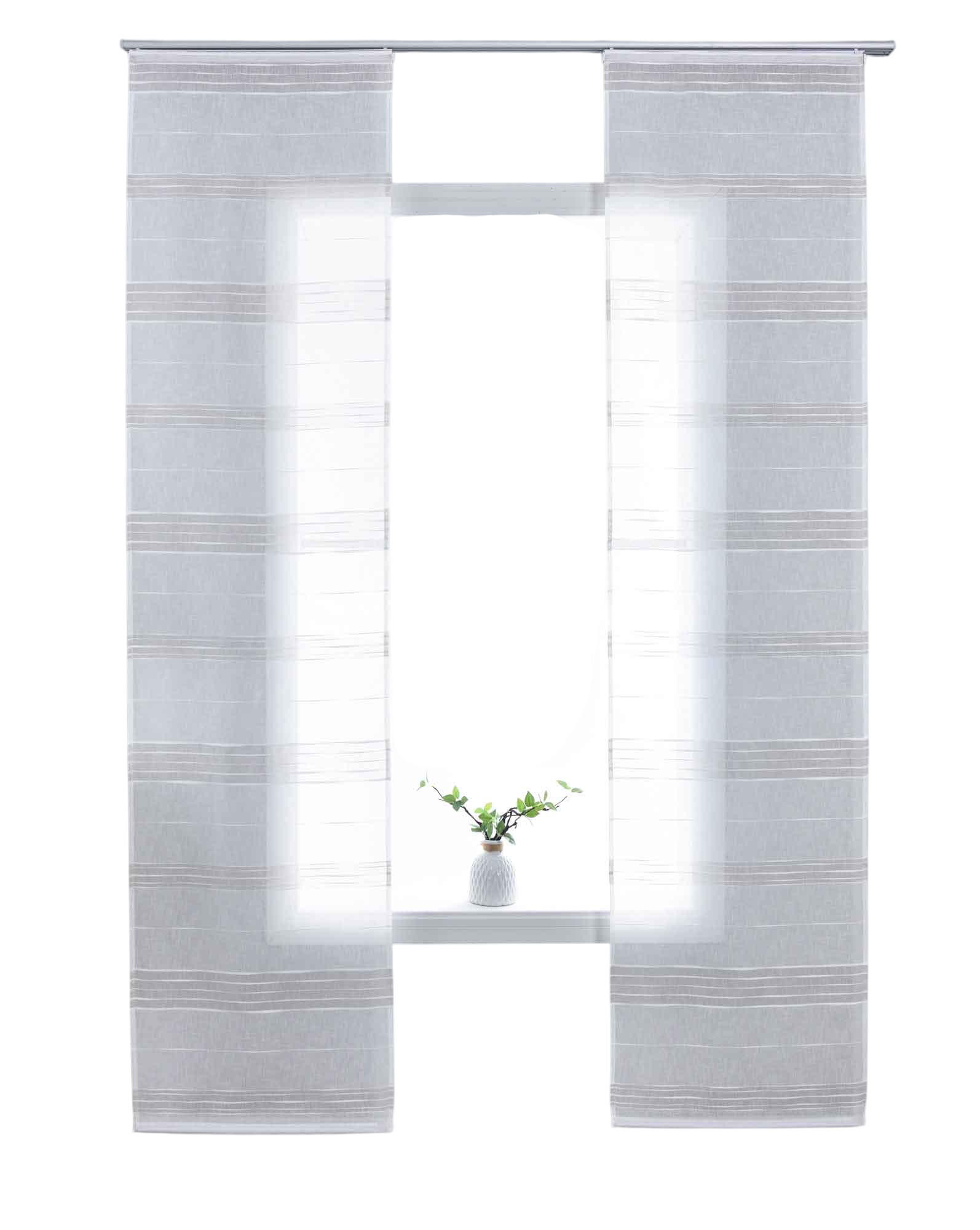 FLÄCHENVORHANG 2ER SET »Frankfurt« HxB 245x60 cm Taupe - Taupe, Textil (60/245cm) - Gardinenbox