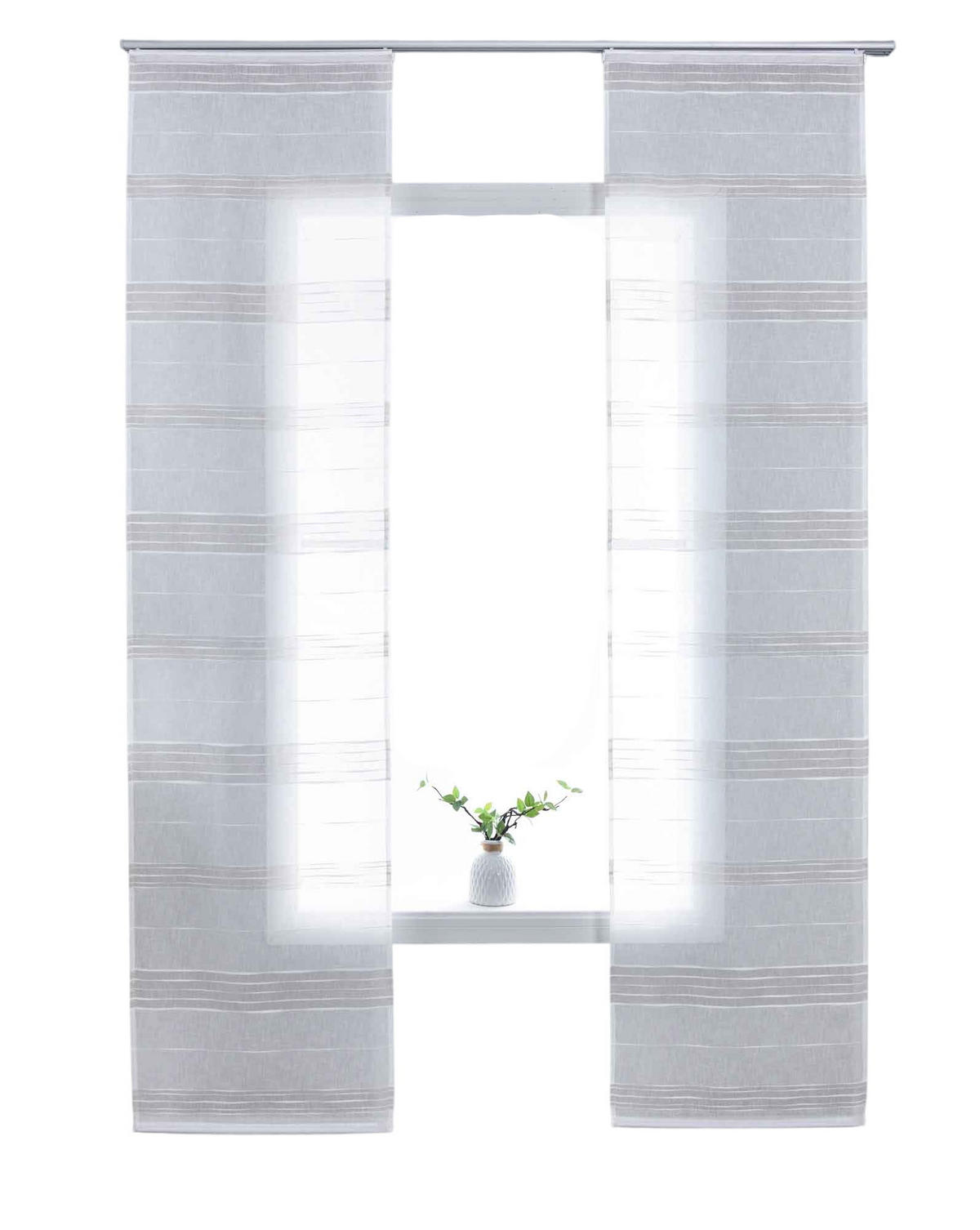 FLÄCHENVORHANG 2ER SET »Frankfurt« HxB 245x60 cm Taupe - Taupe, Textil (60/245cm) - Gardinenbox