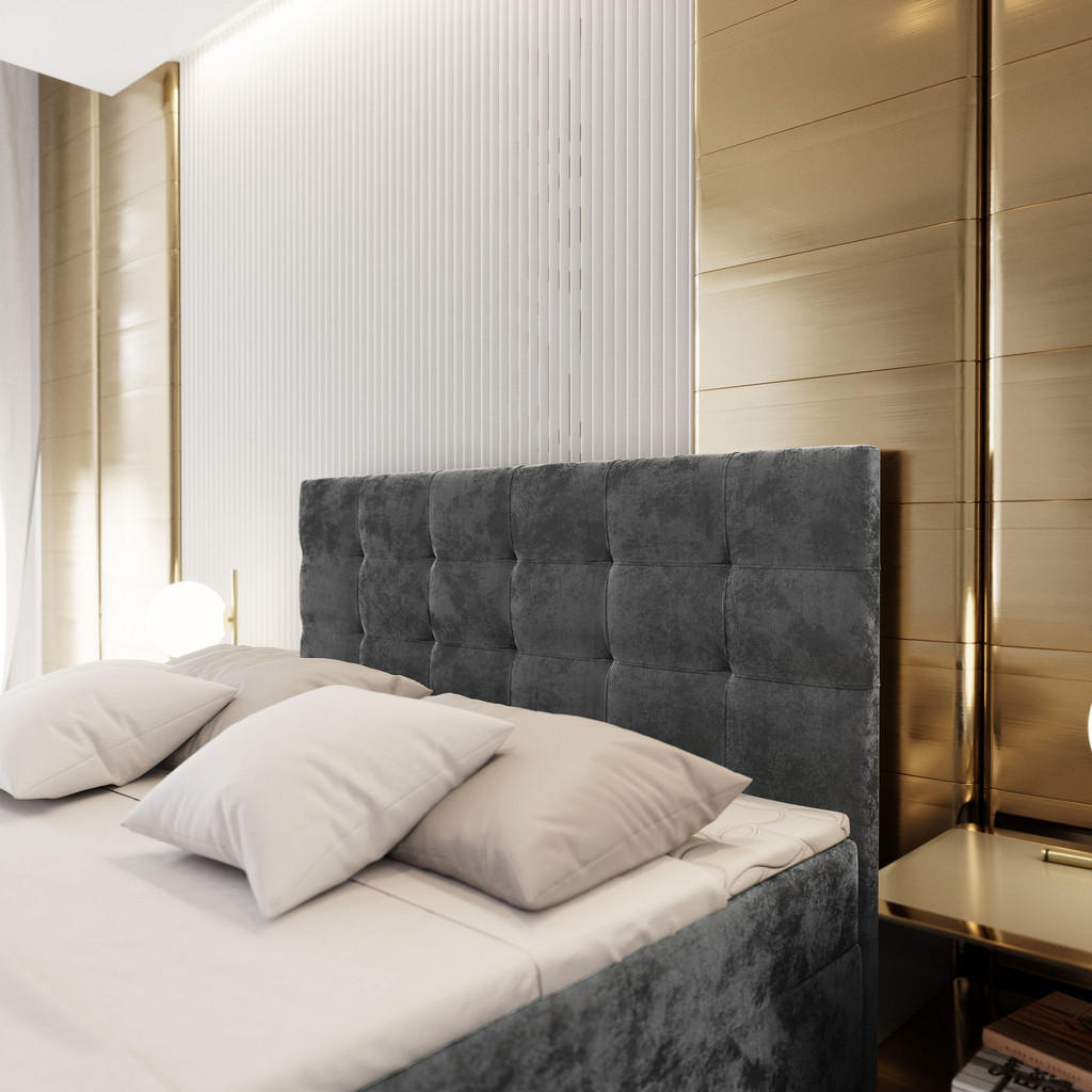 Thumbnail - Masseno Boxbett, Braun, Holz, H2 + H3, 140x200 cm, Schlafzimmer, Betten, Boxspringbetten