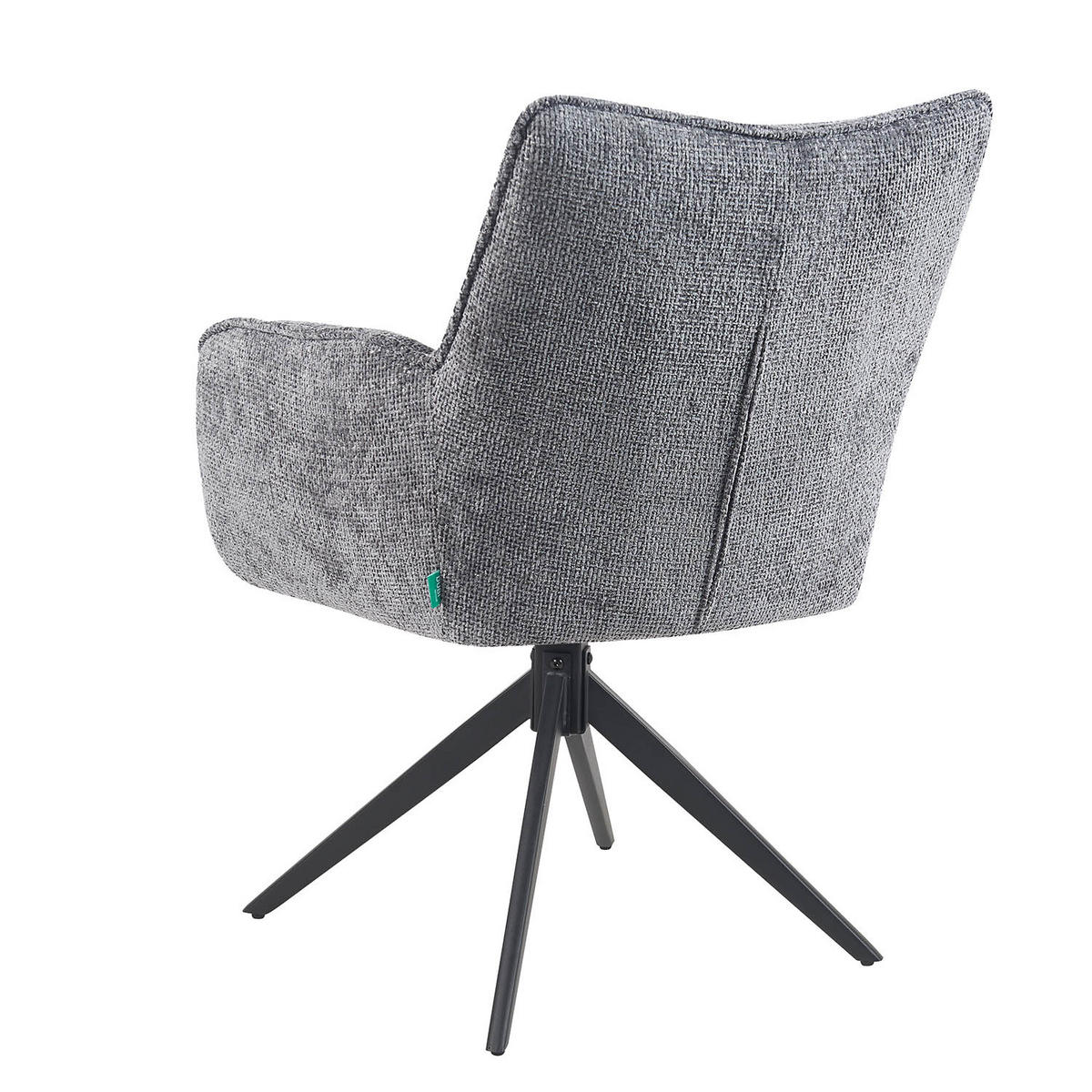 DREHSTUHL Mika-Enya - Schwarz/Grau, Textil/Metall (59/84/66cm) - DUBI Möbel