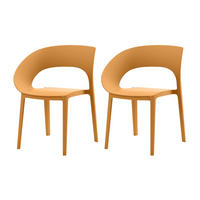 GARTENSTUHL Orange 54/60/82,5 cm 2er-Set - Orange, Kunststoff (54/82.5/60cm) - Mobili Rebecca