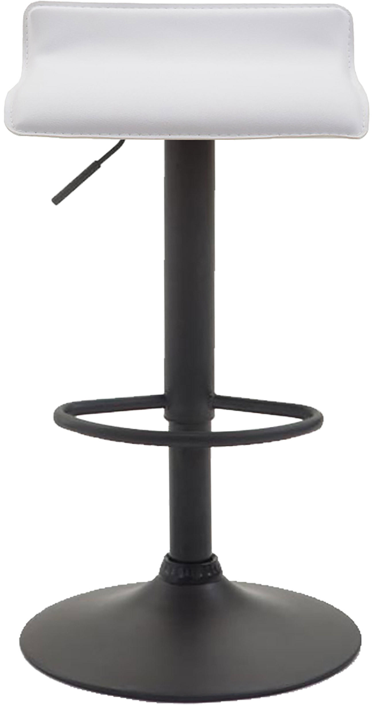 BARHOCKER Lederlook weiß - Walnussfarben/Schwarz, Textil/Metall (36/63/39cm) - CLP
