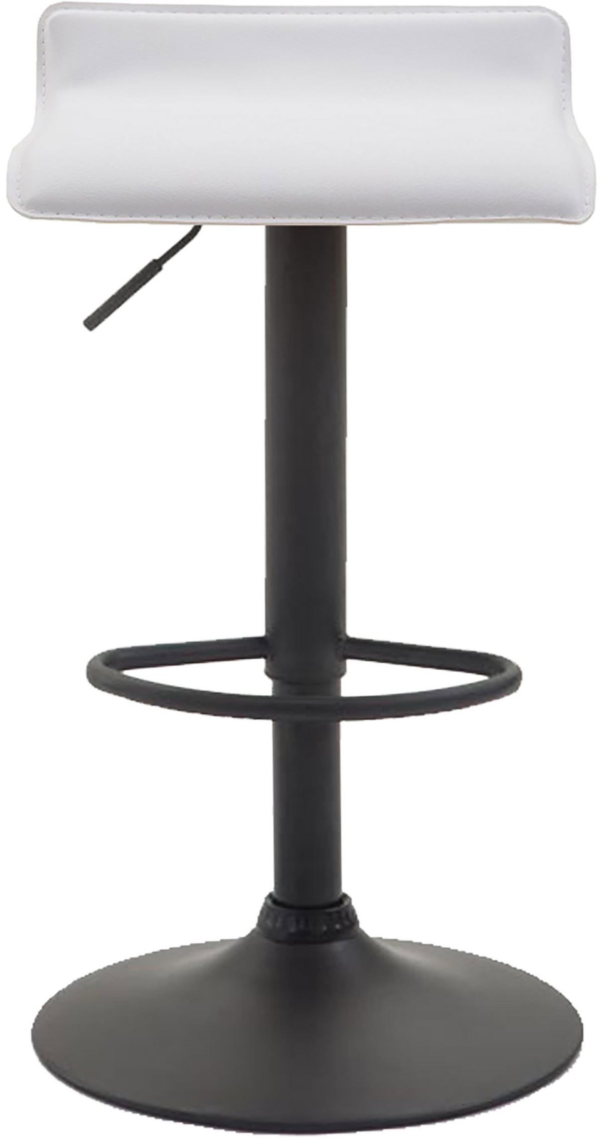 BARHOCKER Lederlook weiß - Walnussfarben/Schwarz, Textil/Metall (36/63/39cm) - CLP