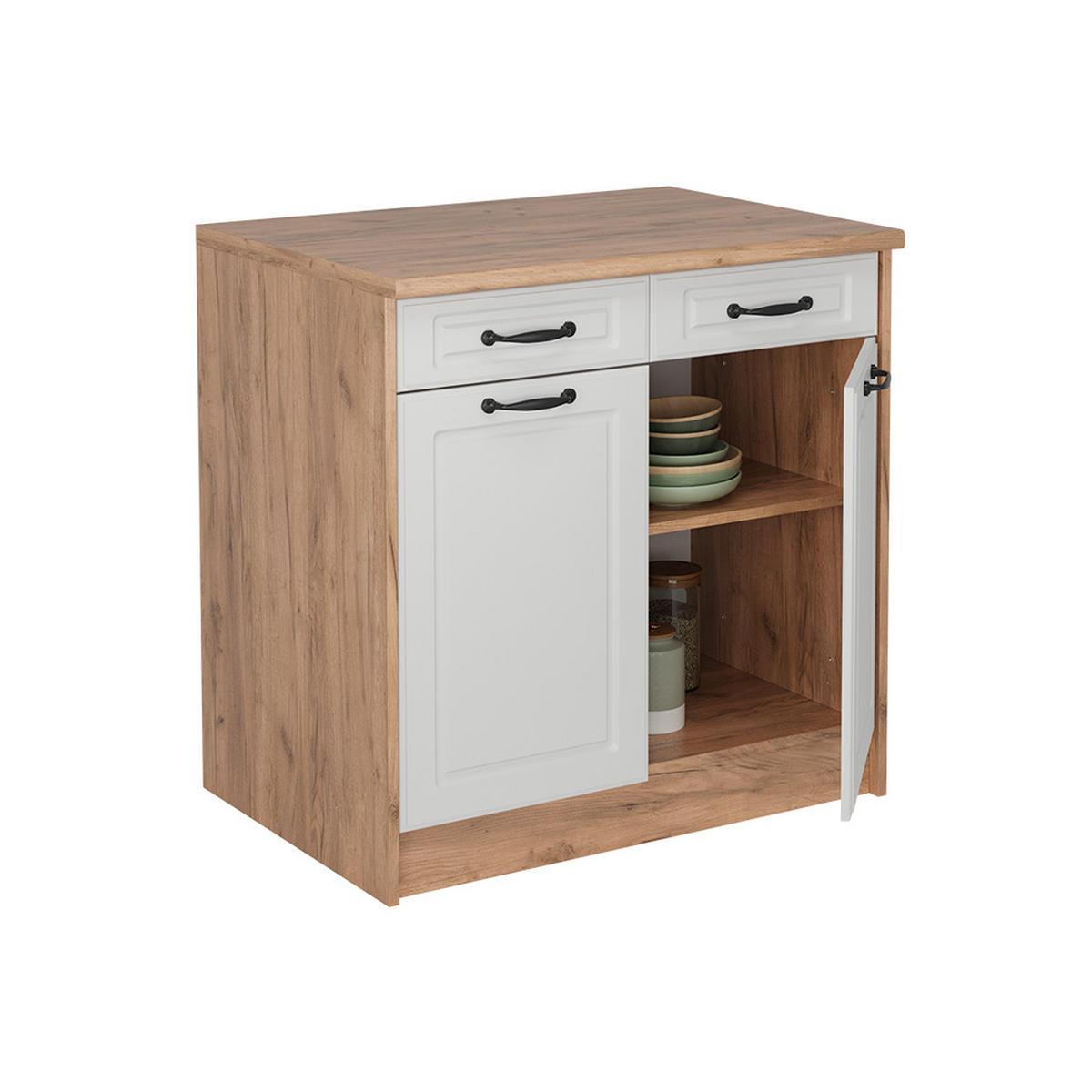 BOČNÍ PANELY PRO SPODNÍ SKŘÍŇKU R-Line Zlatý mocný dub - medově dubová, kompozitní dřevo (57/81.2/1.6cm) - Vicco