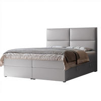 BOXBETT 120x200 cm mit Topper - Grau, Holzwerkstoff/Textil (140/200cm) - Idohome