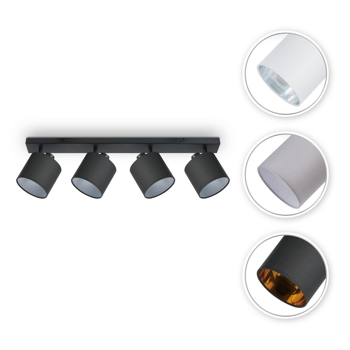 STRAHLER Anika Sq - Schwarz, Metall (14.3/12.1/19cm) - Paco Home