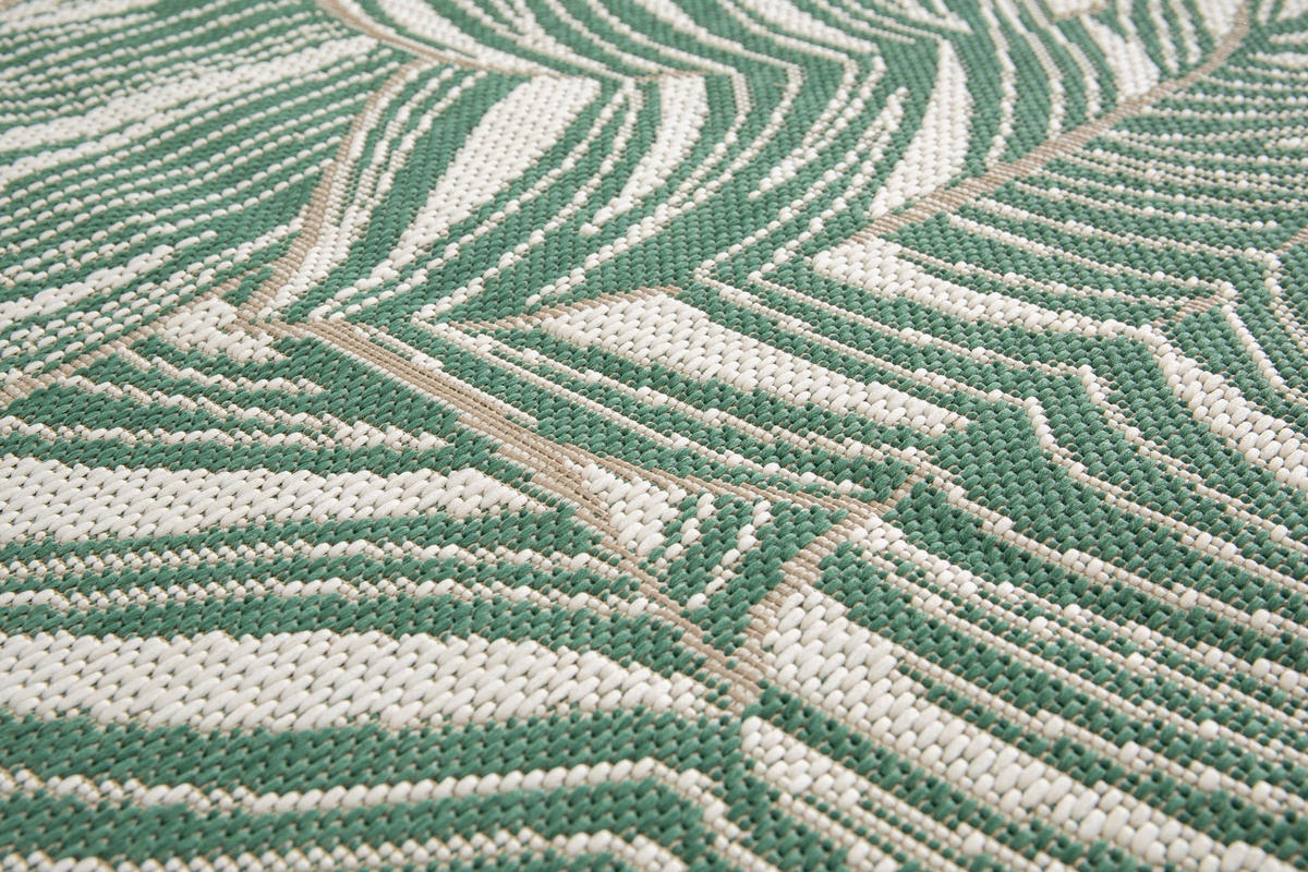 DESIGN Teppich für Innen- und Außenbereich robust grün - Grün, Textil (200/290cm) - AFK Living