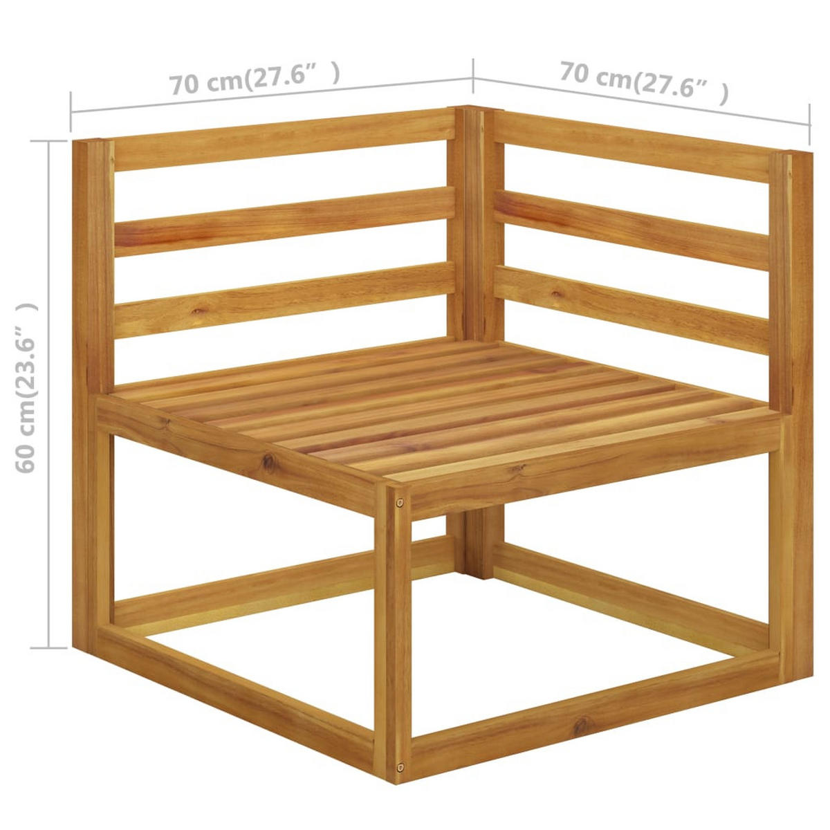GARTEN-LOUNGE-SET 6Er Set Mit Auflagen Massivholz Akazie - Grau, Holz - vidaXL