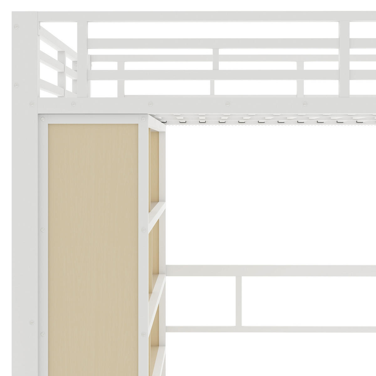HOCHBETT Eisen 140/200 cm Weiß - Weiß, Metall - Raumix