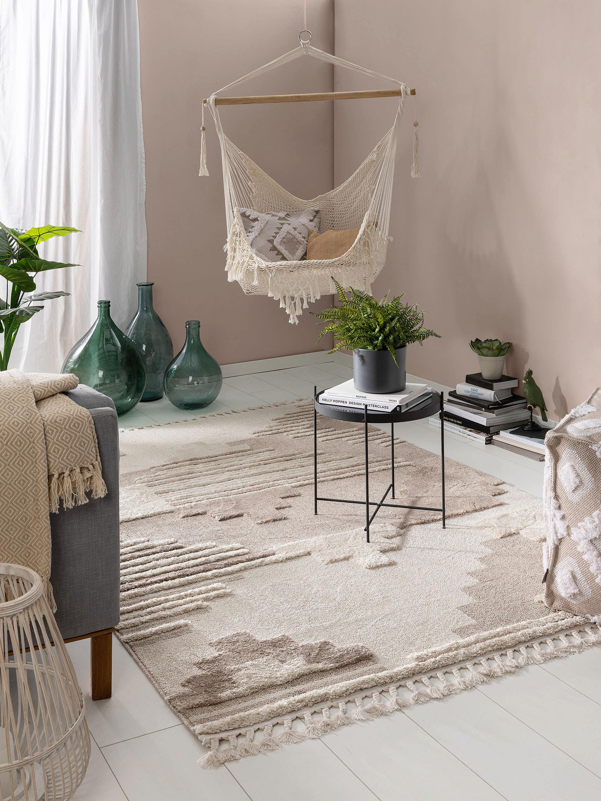 TEPPICH Oyo Cream/Beige 120x180 cm - Creme, Textil (120/180cm) - benuta Pop