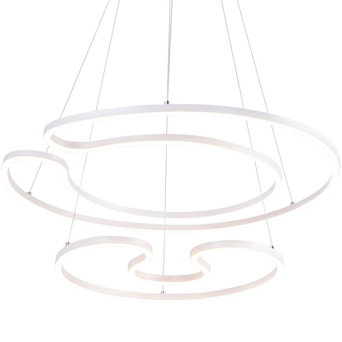 LED HÄNGELEUCHTE U-Form Weiß Matt - Weiß, Metall (67/67/120cm) - Globo Lighting