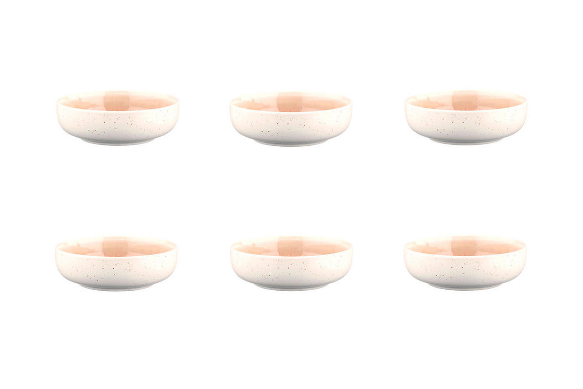 SCHALEN Oxygen Ø13cm - 6er-Set -Puderrosa - Pink, Keramik (13cm) - Björn