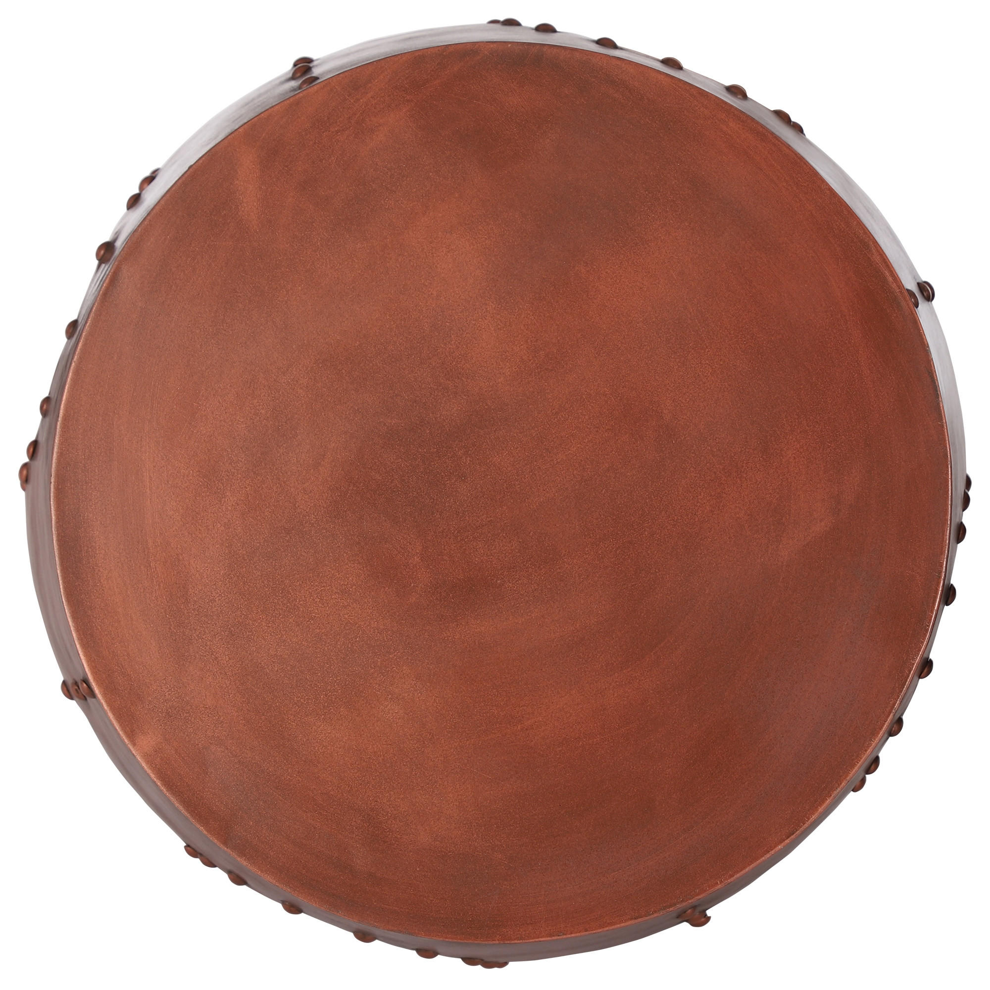 BEISTELLTISCH rund Ø38x45 cm Kupferfarbe Unikat aus Metall - Braun, Metall (45/38/45cm) - WOMO-DESIGN