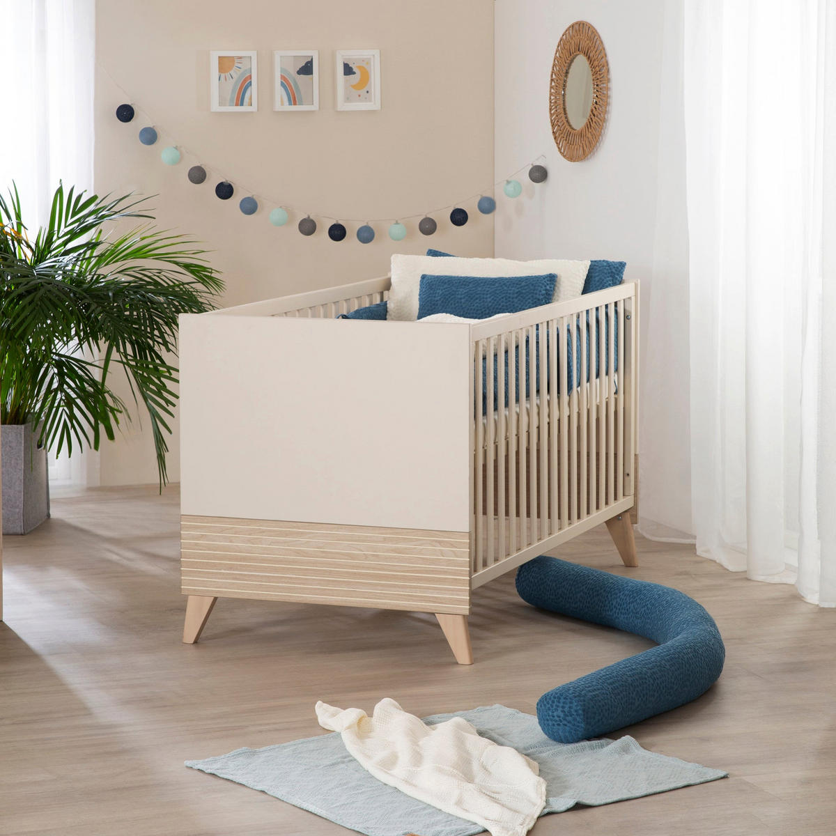 BABYMÖBEL-SET Sidney 2-teilig - Kaschmir/Eichefarben, Holz/Holzwerkstoff (143/98.5/76cm) - Roba