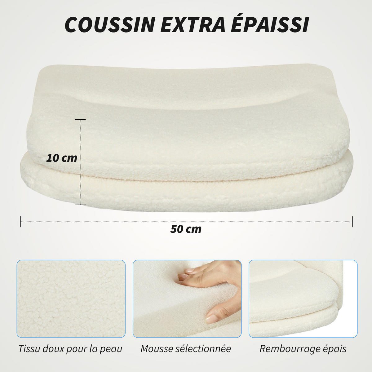DREHSTUHL mit Bouclé-Bezug DE-11776 höhenverstellbar Creme - Creme, Metall (61.5/101/65cm) - ComfortXL