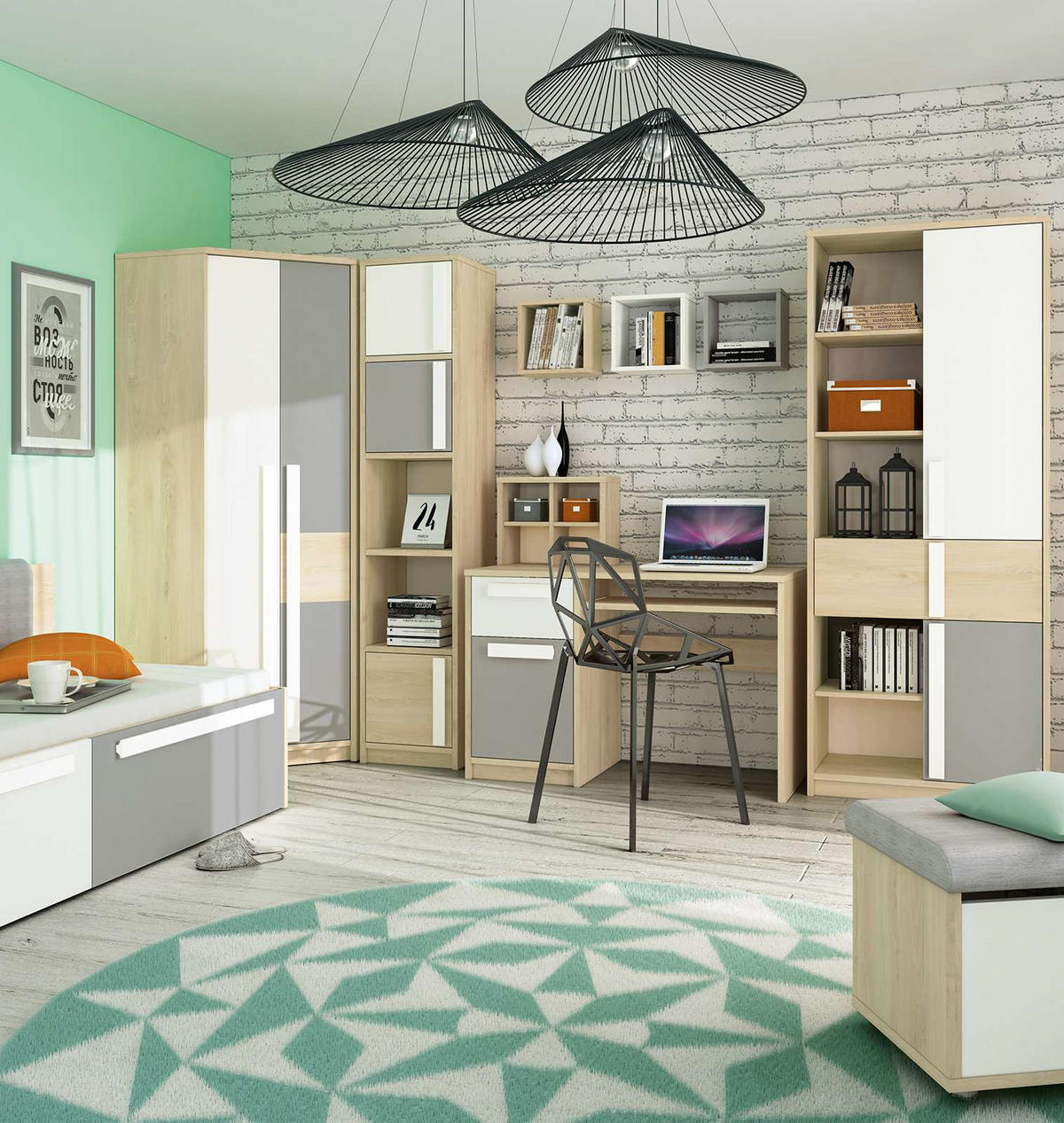 KLEIDERSCHRANK – DROP 0101 – 82 cm – Drop – Weiß - Weiß, Holzwerkstoff (82/199/82cm) - hi-markt