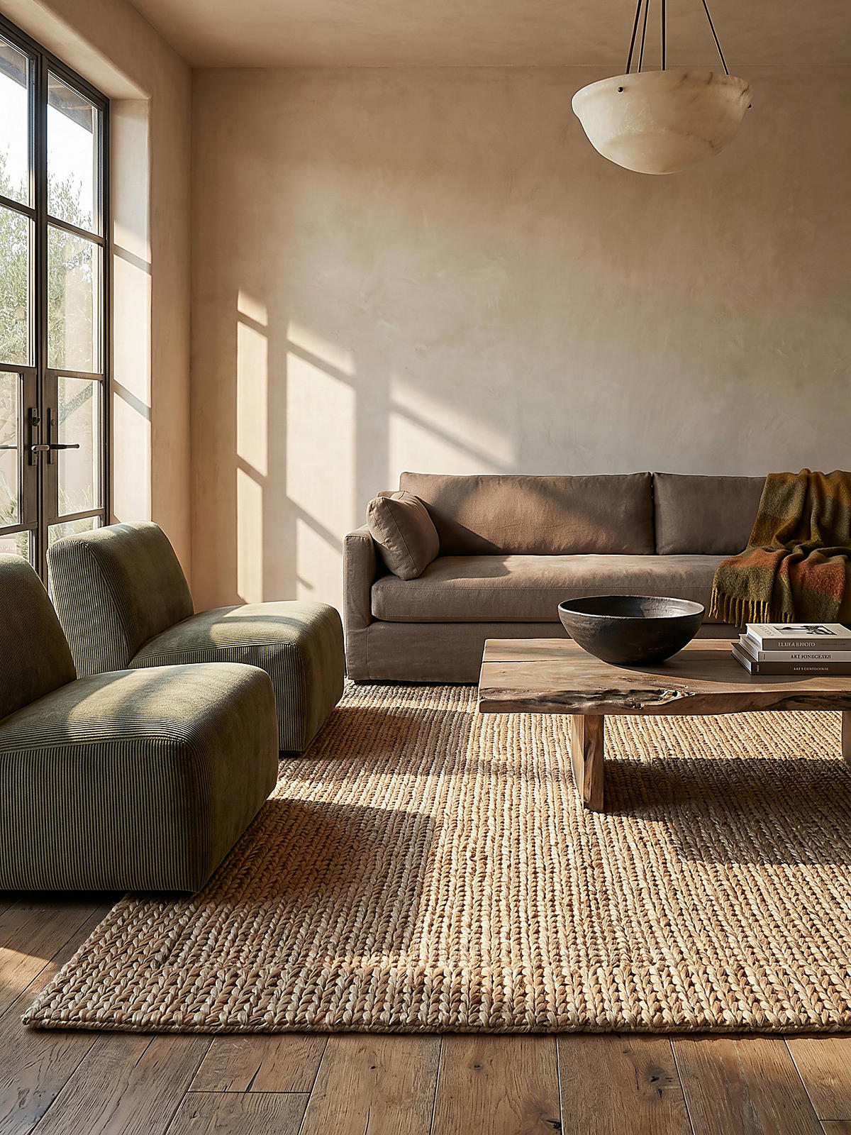 TEPPICH Kurzflor Flechtoptik Muster, Struktur, Flur Natur Rechteckig 120x170 - Beige, Textil (120/170cm) - KADIMA DESIGN