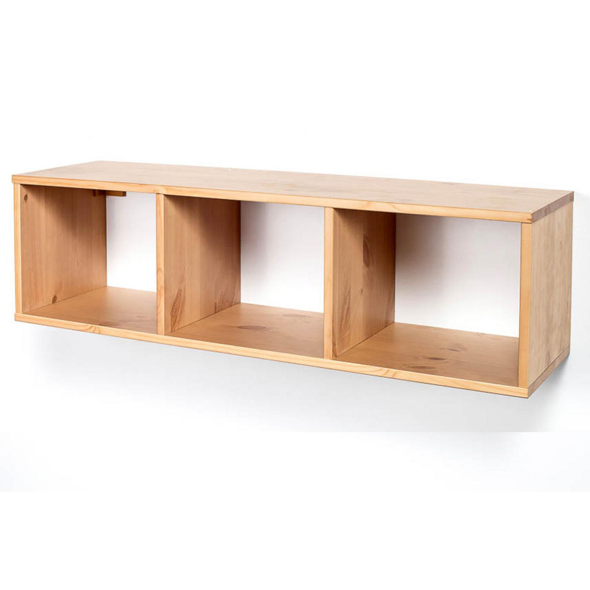 WANDREGAL Massivholz 25/88/24 cm - Braun, Holz (88/24/25cm) - hagge home