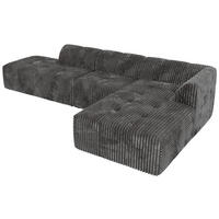 ROHOVÁ SEDAČKA GRIDA 3M L Šedá Manšestr - Pravá - šedá/černá, textil/plast (176/335cm) - MKS