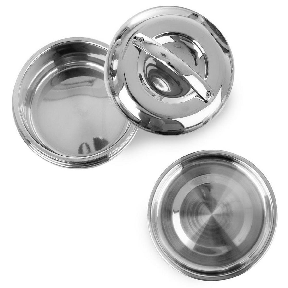 LUNCHTHERMOSKANNE Apple Edelstahl 2 l - Silberfarben, Metall (17/14/17cm) - Orion 