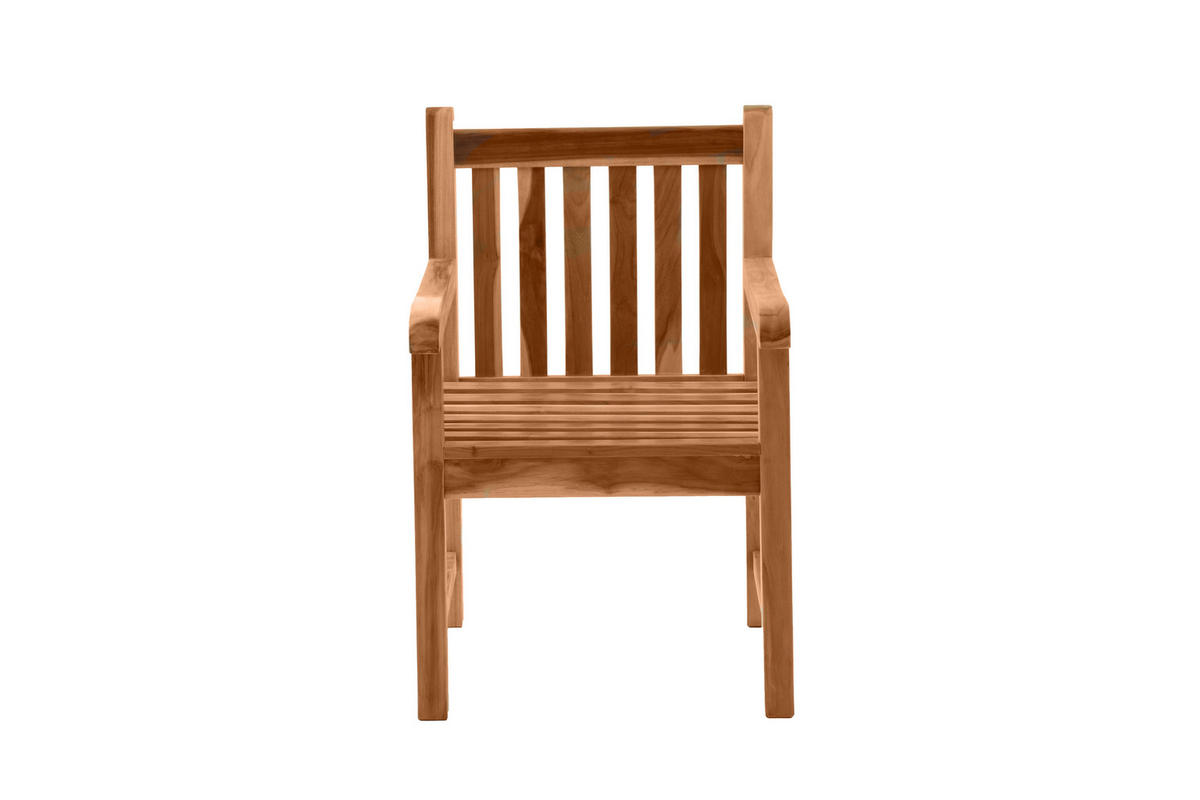 GARTENSESSEL Teaka mit Armlehnen,Teakholz - Naturfarben, Holz (60/92/63cm) - TPFGarden