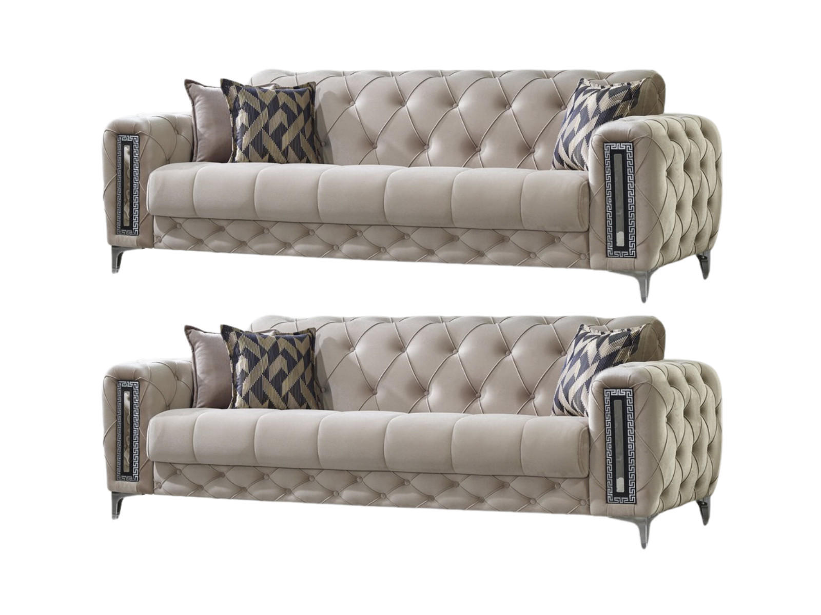 XXXLutz Sitzgarnitur Beige 230x80x90 cm