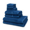 FROTTIERSET Vienna Style Supersoft 8-teilig - Dunkelblau, Textil (50/100cm) - Vossen