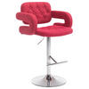 BARHOCKER Dubai, Gestell Metall in Chromoptik, STOFF Rot - Chromfarben/Rot, Textil/Metall (52/100/55cm) - TPFLiving