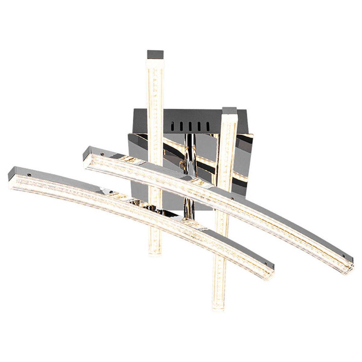 LED DECKENLEUCHTE PERTINI Chrom Transparent - Silberfarben, Metall (45/44/12.5cm)