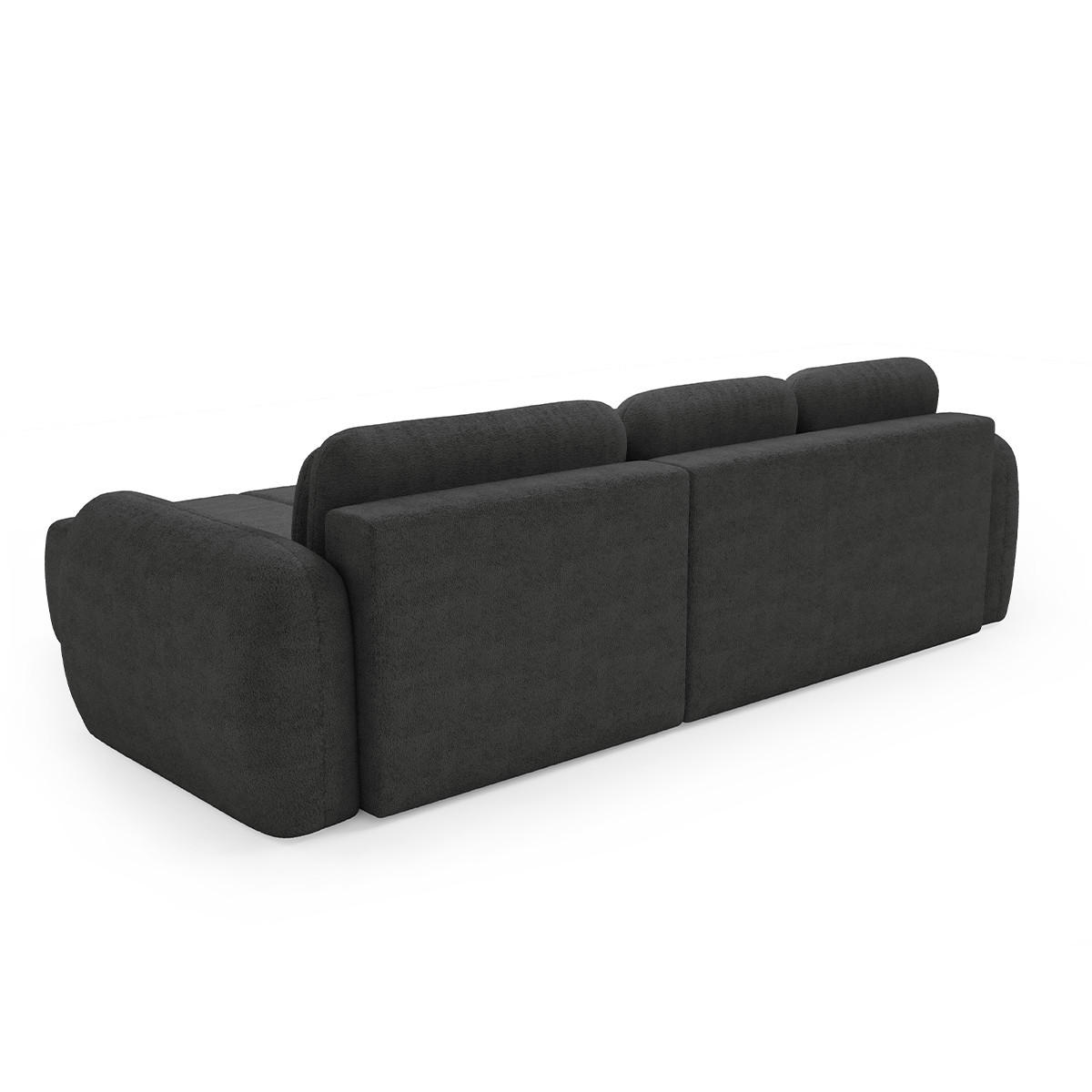 ECKSOFA Cesar 3 Sitzplätze Dunkelgrau - Grau, Holz (304/190cm) - Petits-meubles