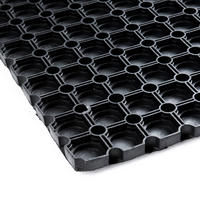 GUMMI RINGMATTE 100 x 150 cm Geschlossener Boden Schwarz - Schwarz, Naturmaterialien (150/100cm) - IVOL