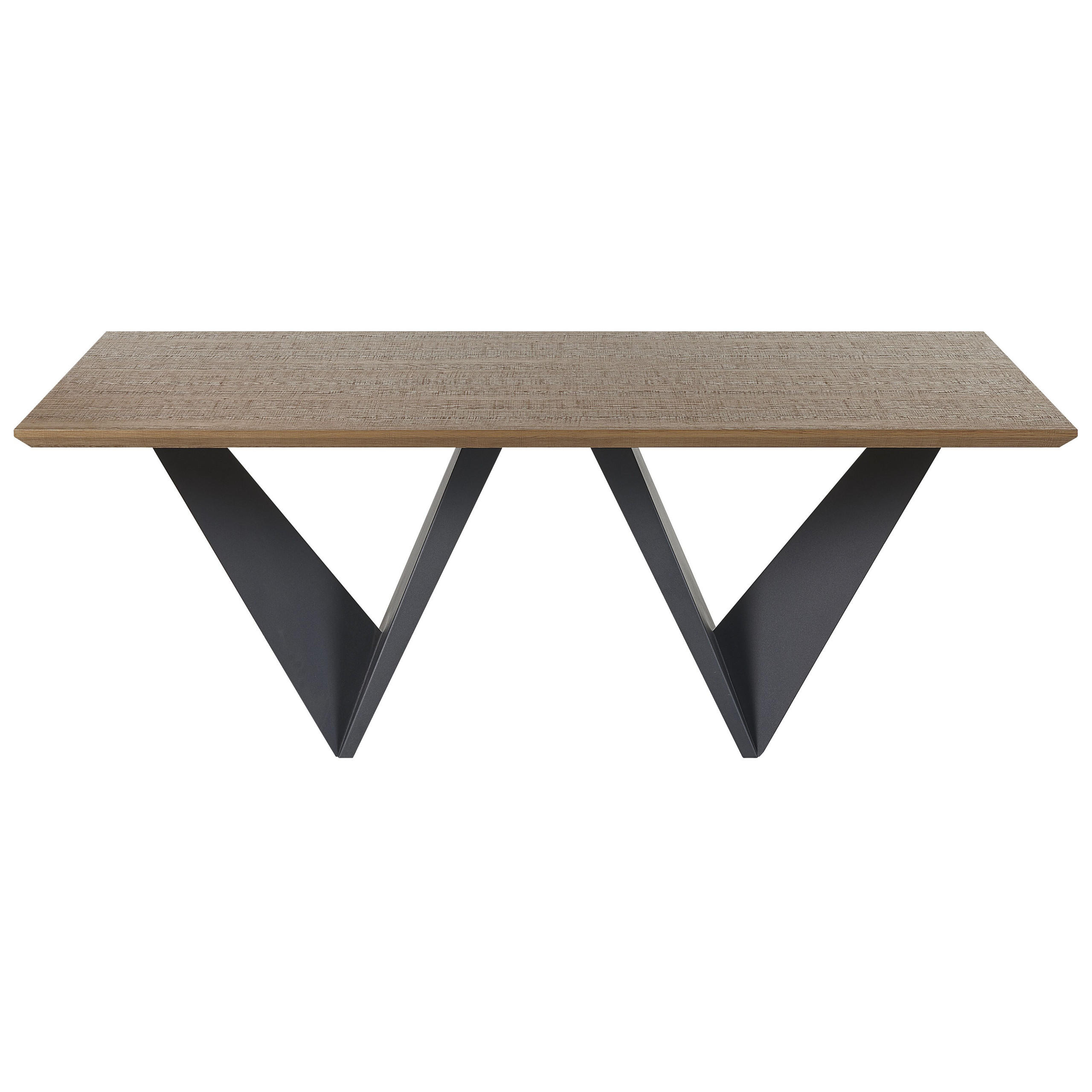 ESSTISCH 200/100/75 cm Dunkelbraun, Schwarz Rechteckig Sintra - Dunkelbraun, Holzwerkstoff (200/100/75cm) - Beliani