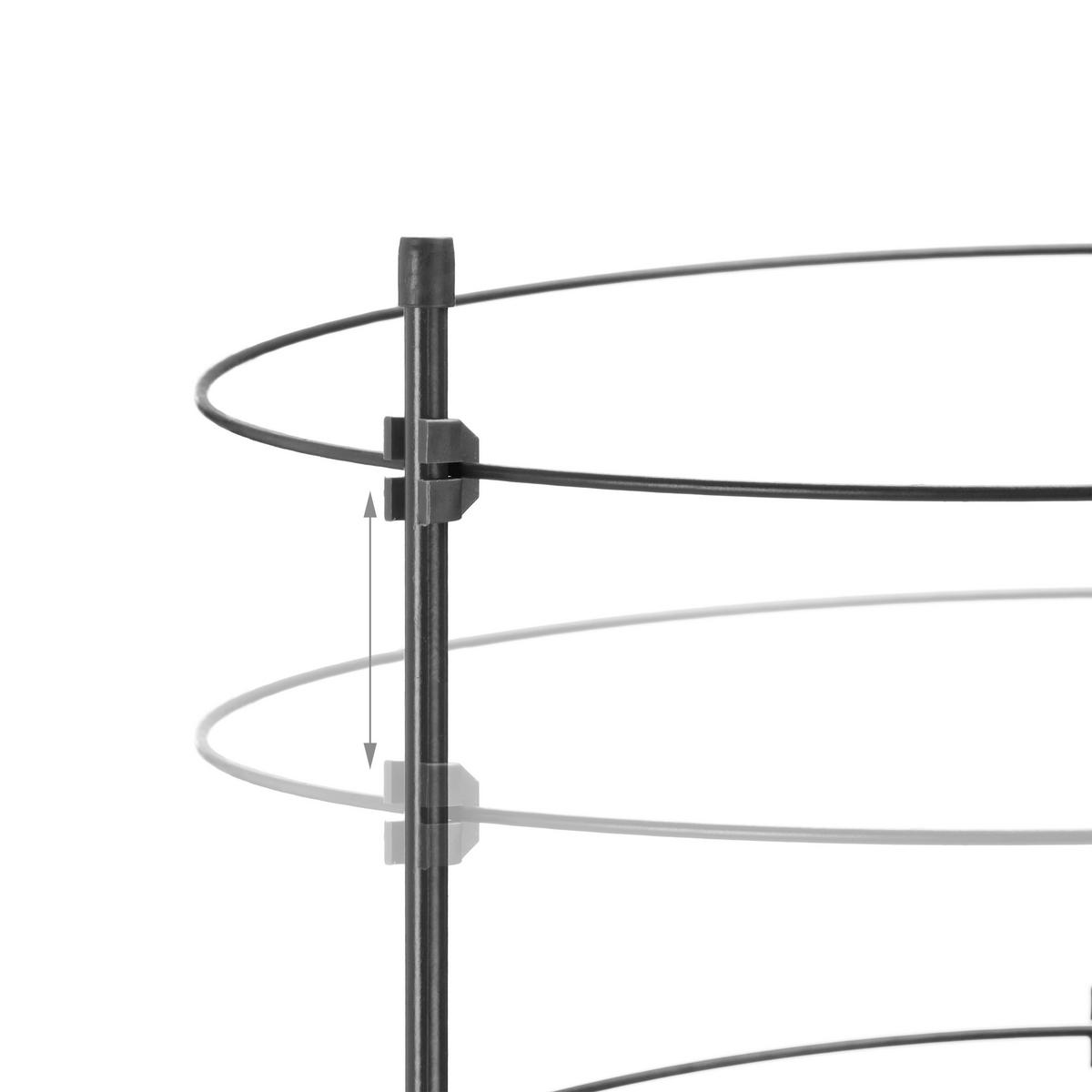 2XRANKHILFE - Schwarz, Kunststoff/Metall (30/90/30cm) - Relaxdays