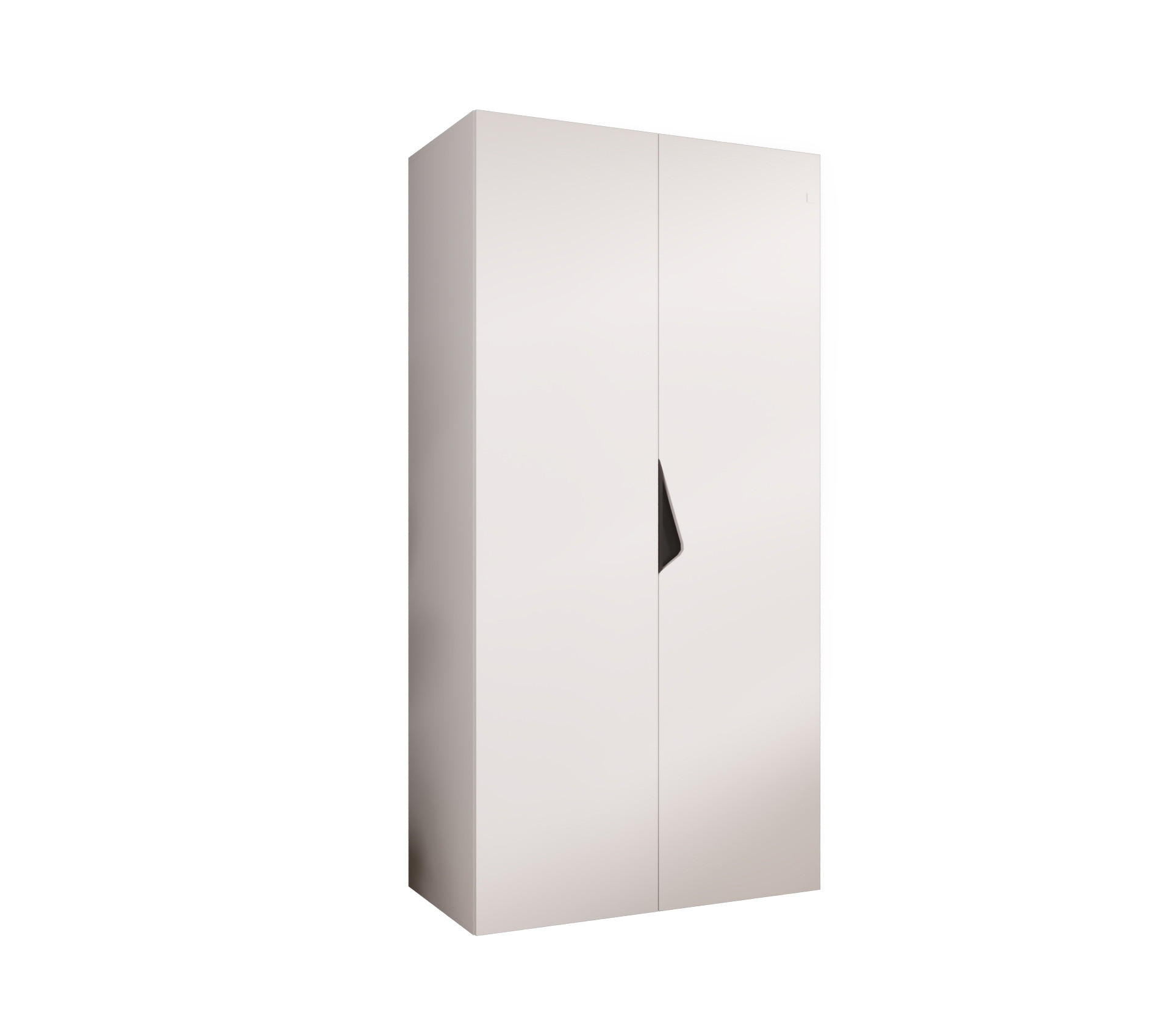 Abiks Möbel Drehtürenschrank Weiß, Schwarz 100x202x52 cm