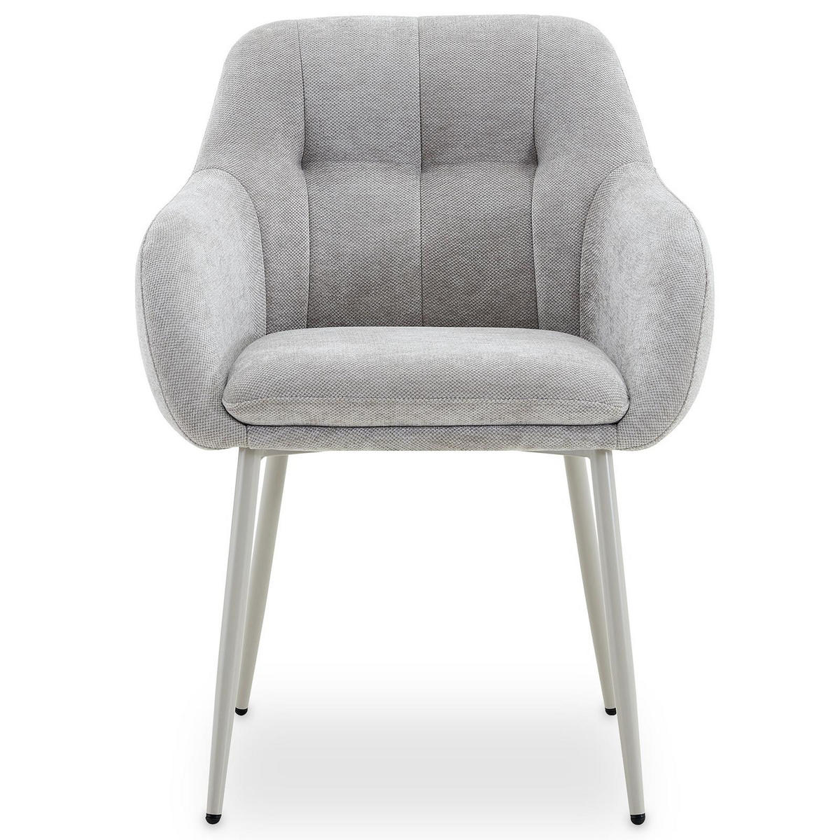 ESSZIMMERSTÜHLE SOMA 2er-Set hellgrau - Hellgrau, Textil (64/83/68cm) - IDIMEX