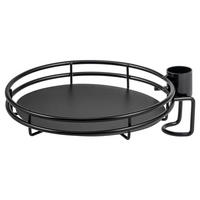 ZUSATZ-PFLANZENTELLER, schwarz - Schwarz, Metall (23/20/4.5cm) - bremermann