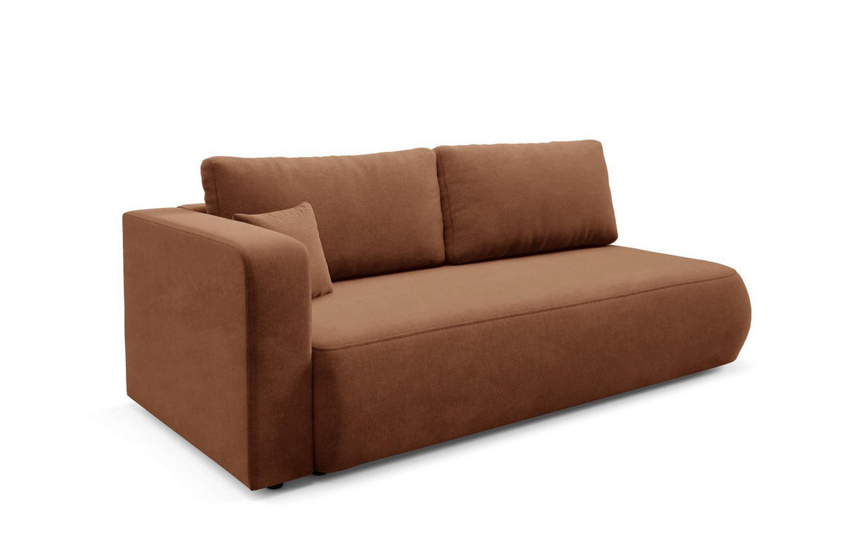 SCHLAFSOFA mit Bettkasten Kupferfarben - Schwarz/Kupferfarben, Holz/Holzwerkstoff (228/82/106cm) - Furnisell