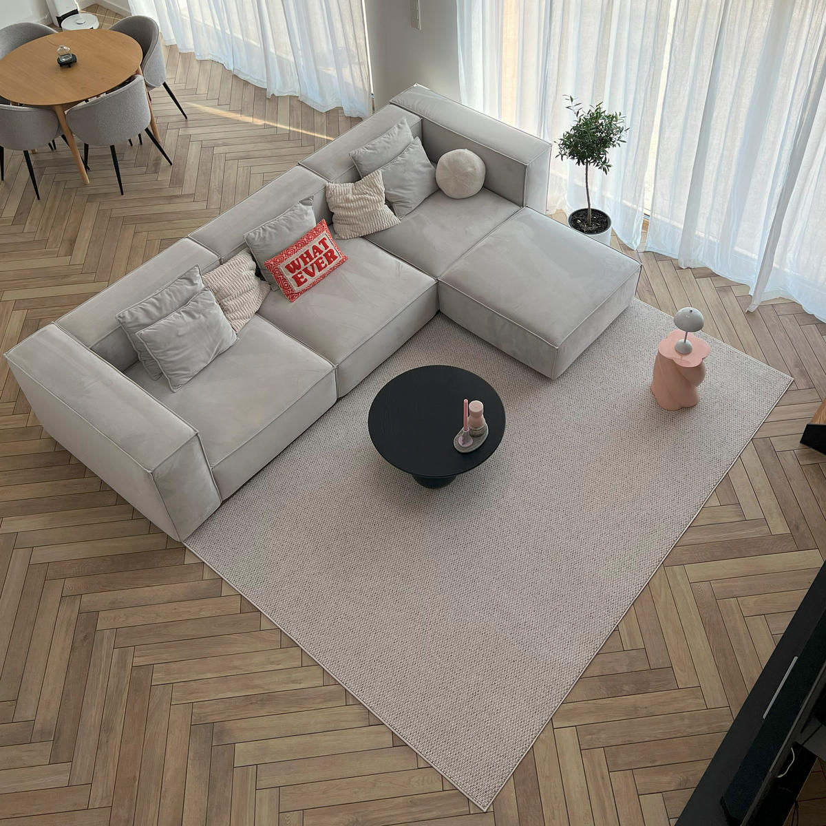 TEPPICH Lora PE15A Mazovia 140x200cm Beige Creme Einfarbig Kurzflor - Creme, Textil (140/200cm) - Mazovia