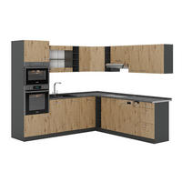 EINBAUKÜCHE R-Line Artisan Eiche/Anthrazit 237 x 247 cm ohne AP - Anthrazit/Eiche Artisan, Holzwerkstoff (247/81.6/46cm) - Vicco