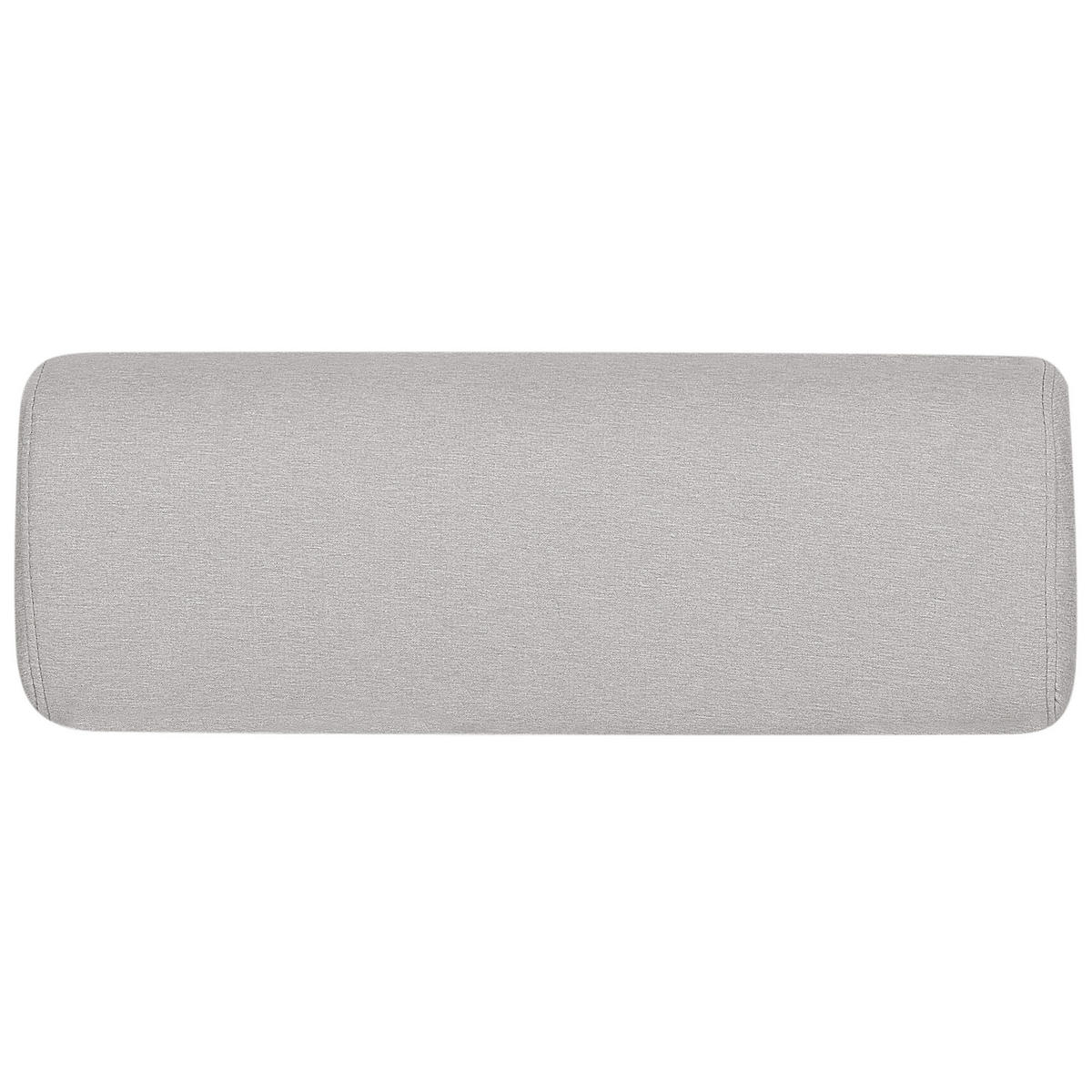 1-SITZER BODENSOFA Stoff hellgrau mit Schlaffunktion Olden - Grau, Textil (81/54/91cm) - Beliani